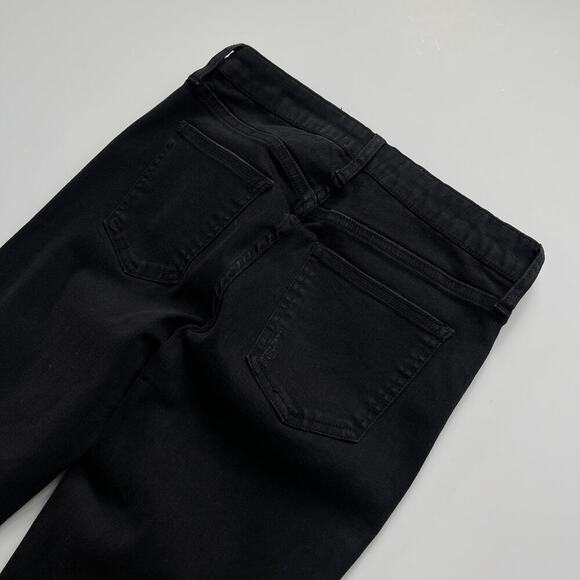 Pistola Mid Rise Skinny Jean Jet Black Metal Detailing Tuxedo Stripe Size 27 - Picture 6 of 9
